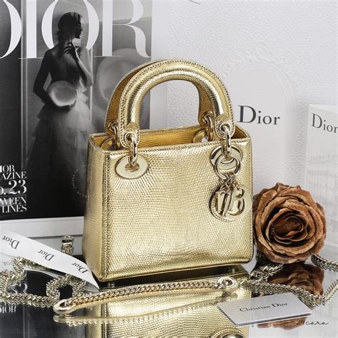 dior gold bag|christian dior lady bag price.